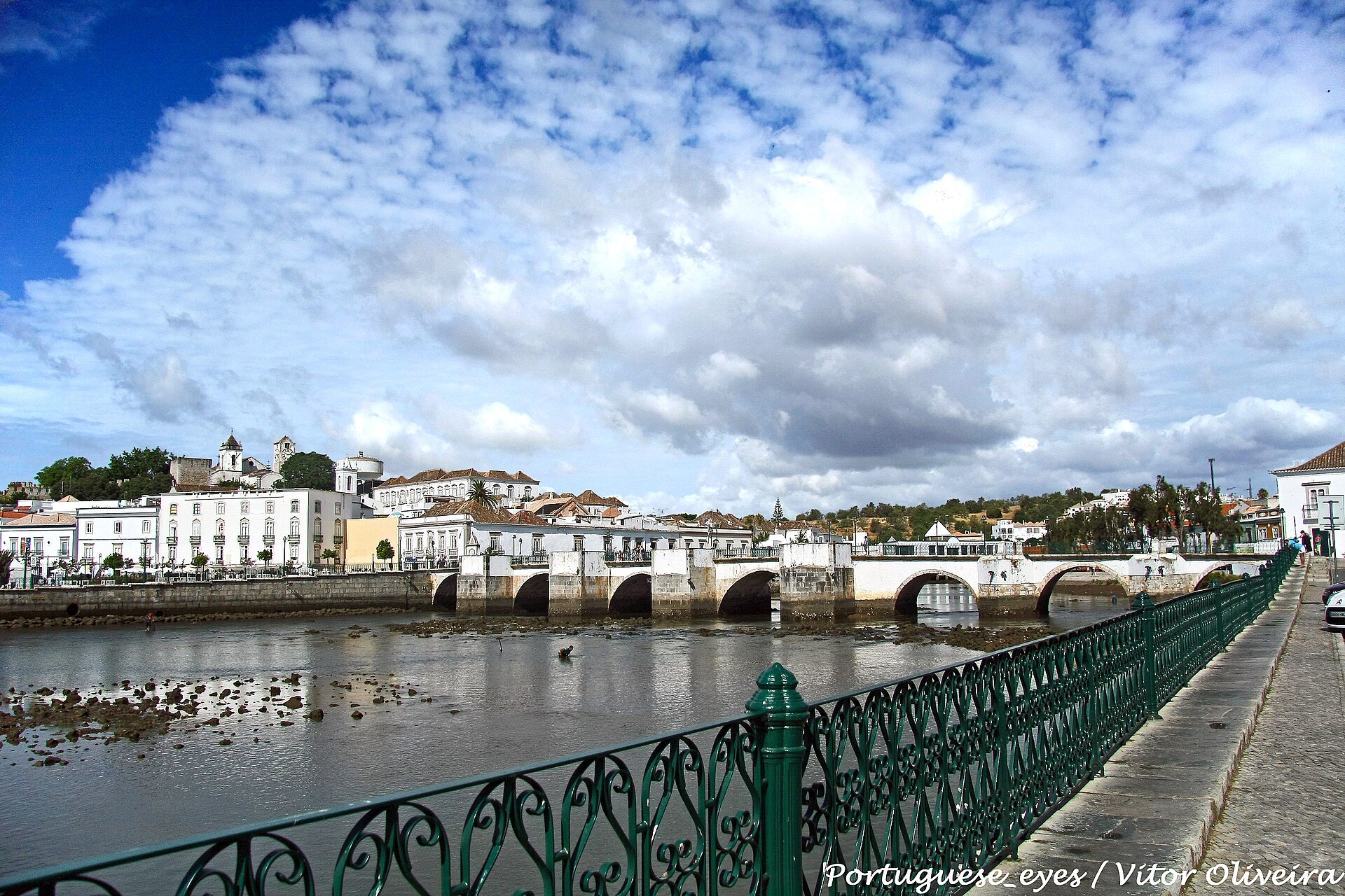 Tavira’s historic bridge crossing the River Gilão